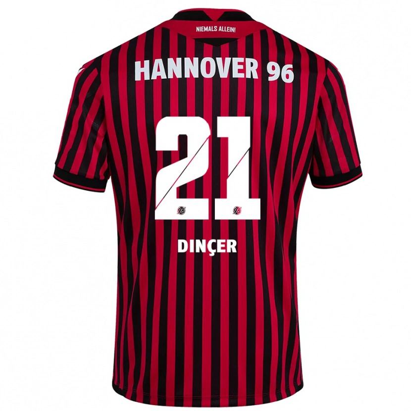 Danxen Homem Camisola Yasin Dinçer #21 Vermelho Preto Principal 2025/26 Camisa Brasil