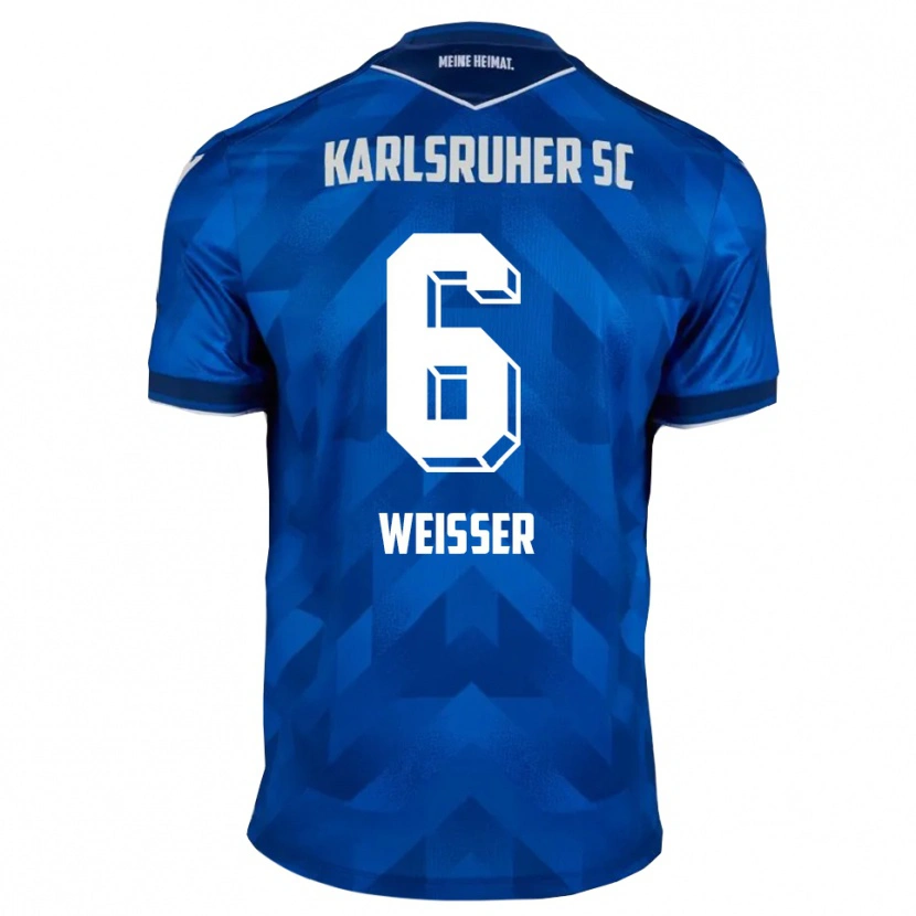 Danxen Homem Camisola Jakob Weißer #6 Azul Branco Principal 2025/26 Camisa Brasil