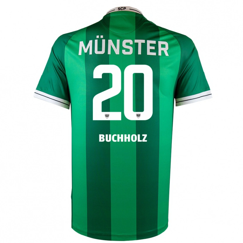 Danxen Homem Camisola Julius Buchholz #20 Verde Branco Principal 2025/26 Camisa Brasil