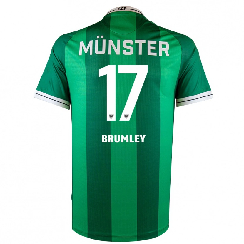 Danxen Homem Camisola Florian Brumley #17 Verde Branco Principal 2025/26 Camisa Brasil