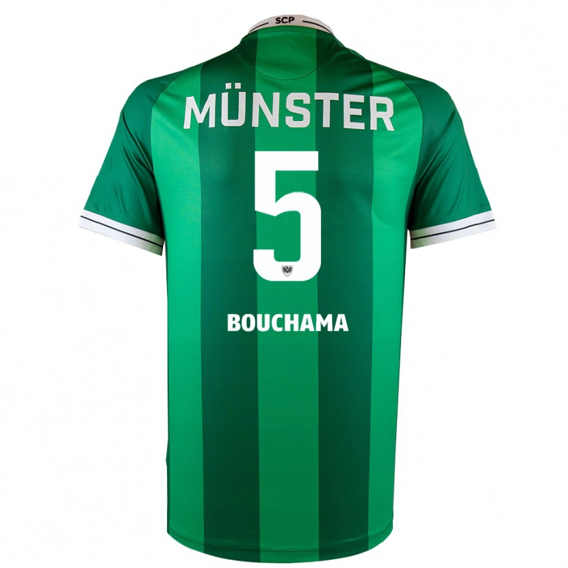 Danxen Homem Camisola Yassine Bouchama #5 Verde Branco Principal 2025/26 Camisa Brasil