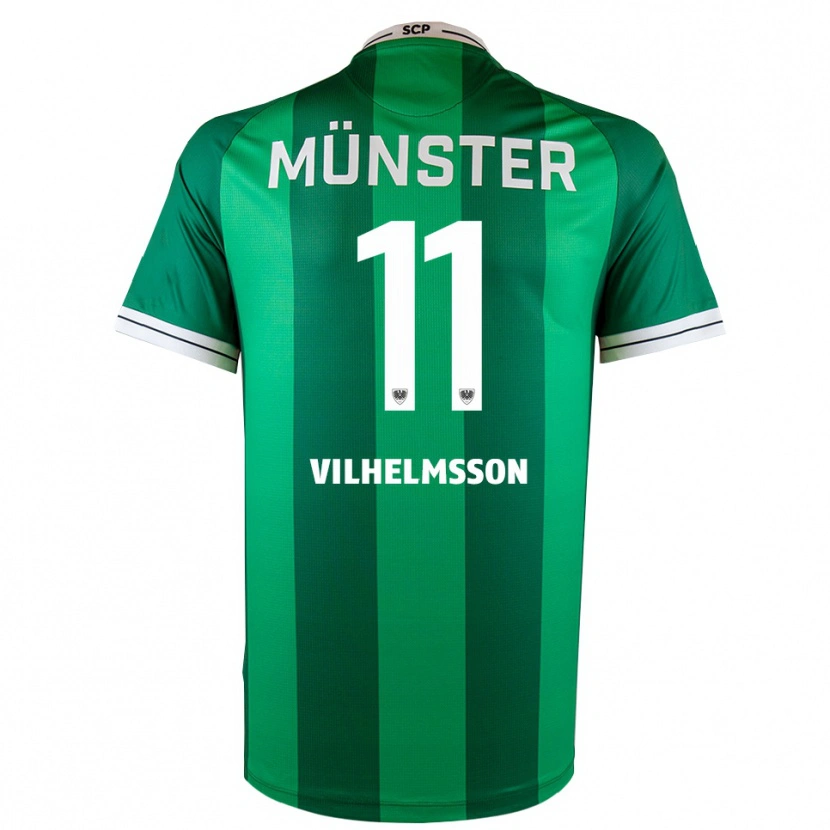 Danxen Homem Camisola Oscar Vilhelmsson #11 Verde Branco Principal 2025/26 Camisa Brasil
