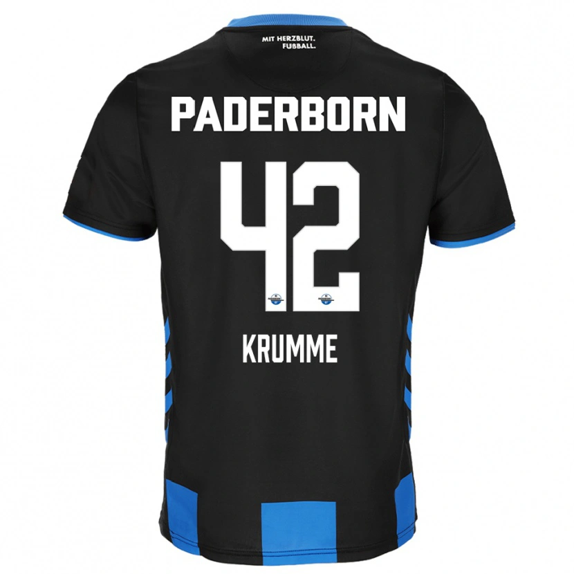 Danxen Homem Camisola Kevin Krumme #42 Preto Azul Principal 2025/26 Camisa Brasil