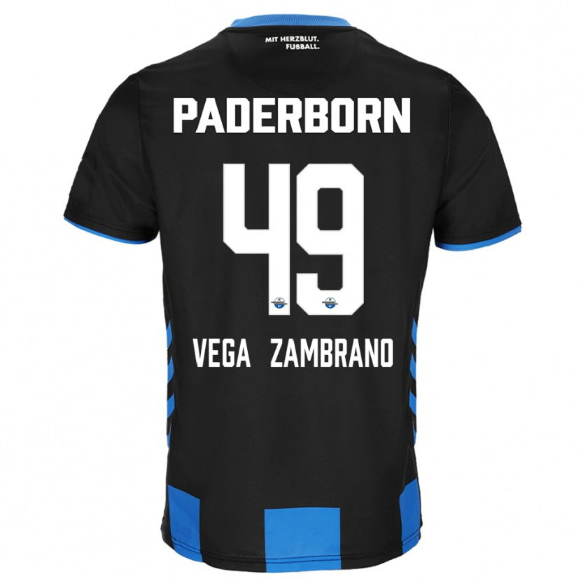 Danxen Homem Camisola Joel Vega Zambrano #49 Preto Azul Principal 2025/26 Camisa Brasil