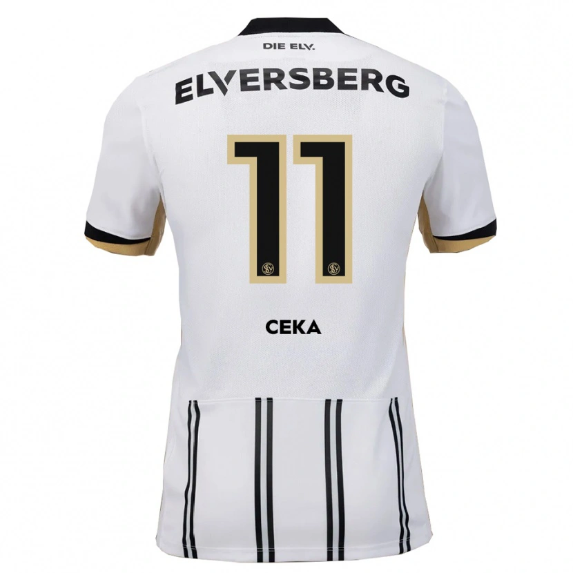 Danxen Homem Camisola Jason Ceka #11 Branco Preto Principal 2025/26 Camisa Brasil