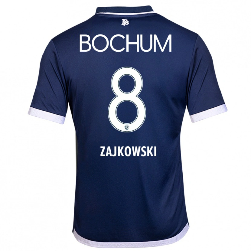 Danxen Homem Camisola Cedric Zajkowski #8 Azul Marinho Branco Principal 2025/26 Camisa Brasil