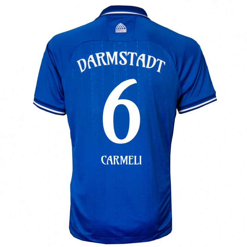 Danxen Homem Camisola Liad Carmeli #6 Azul Branco Principal 2025/26 Camisa Brasil