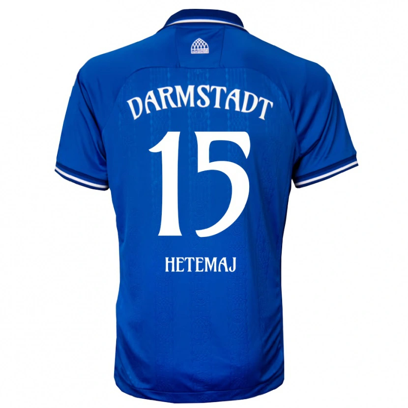 Danxen Homem Camisola Gentrit Hetemaj #15 Azul Branco Principal 2025/26 Camisa Brasil