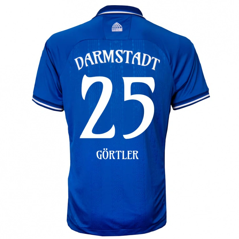Danxen Homem Camisola Bastian Görtler #25 Azul Branco Principal 2025/26 Camisa Brasil