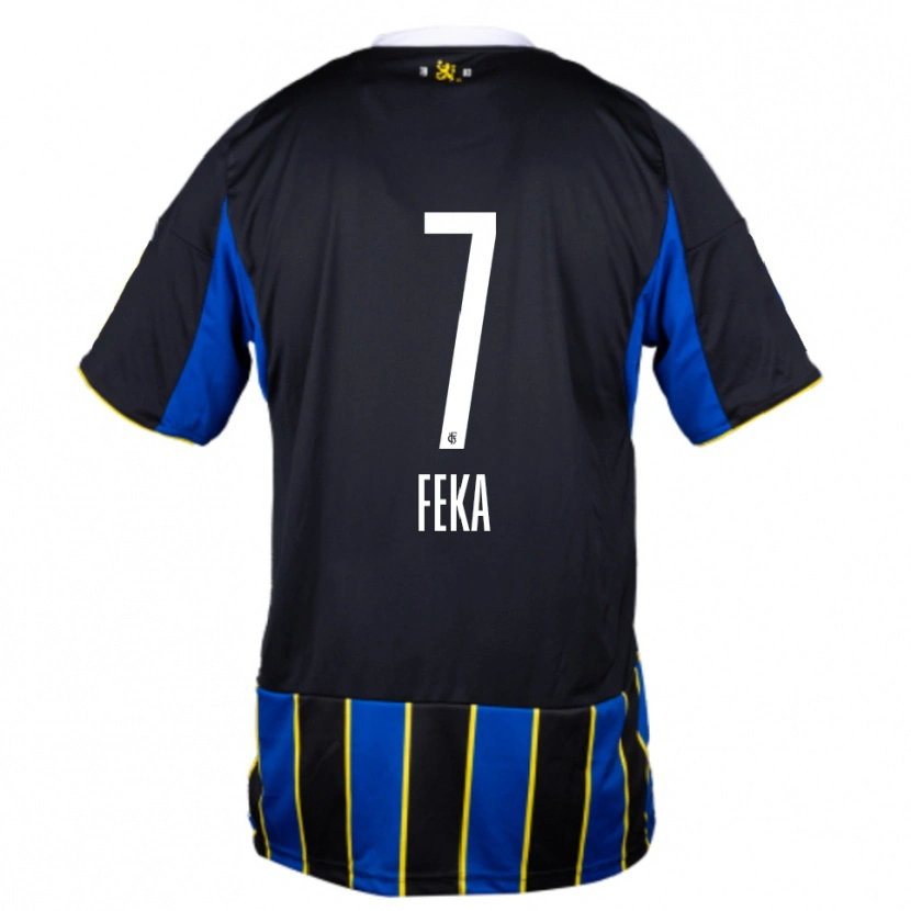 Danxen Homem Camisola Lukas Feka #7 Azul Preto Amarelo Principal 2025/26 Camisa Brasil
