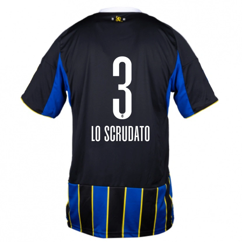 Danxen Homem Camisola Gianluca Lo Scrudato #3 Azul Preto Amarelo Principal 2025/26 Camisa Brasil
