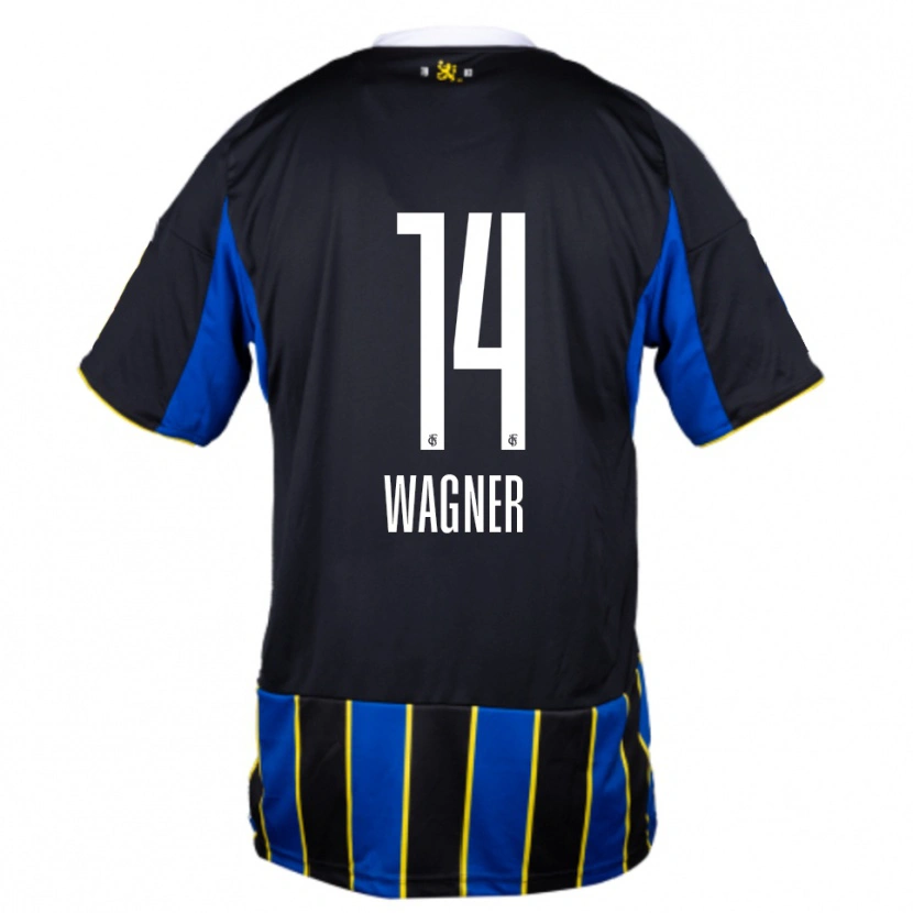 Danxen Homem Camisola Celine Wagner #14 Azul Preto Amarelo Principal 2025/26 Camisa Brasil