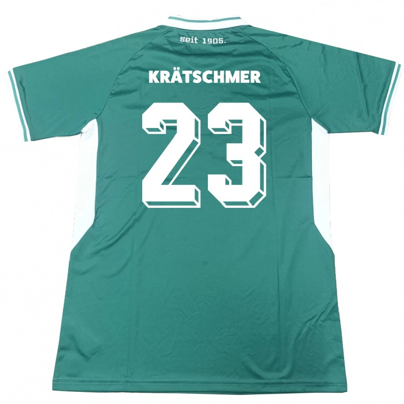 Danxen Homem Camisola Pius Krätschmer #23 Verde Branco Principal 2025/26 Camisa Brasil