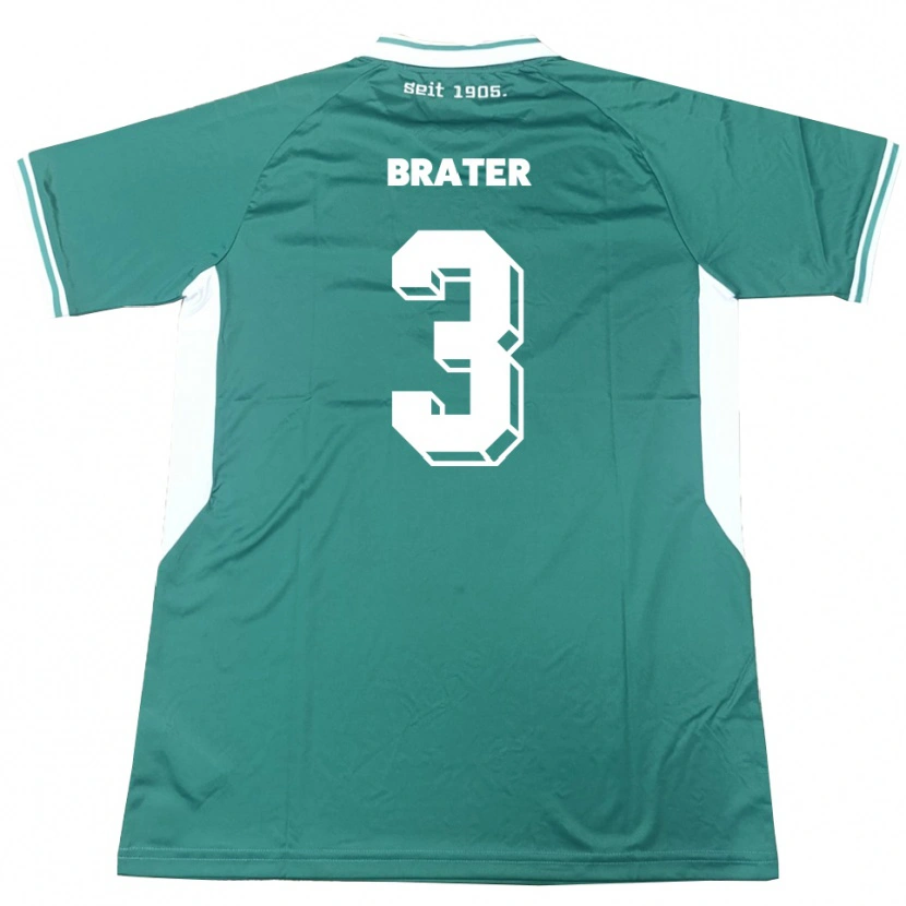 Danxen Homem Camisola Janis Brater #3 Verde Branco Principal 2025/26 Camisa Brasil