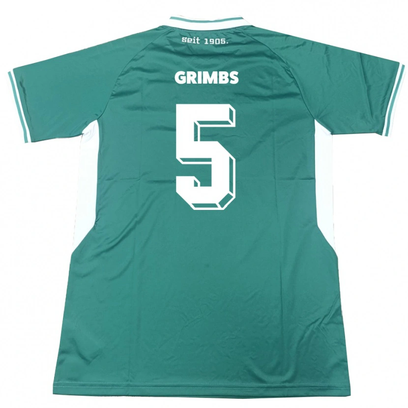 Danxen Homem Camisola Nico Grimbs #5 Verde Branco Principal 2025/26 Camisa Brasil