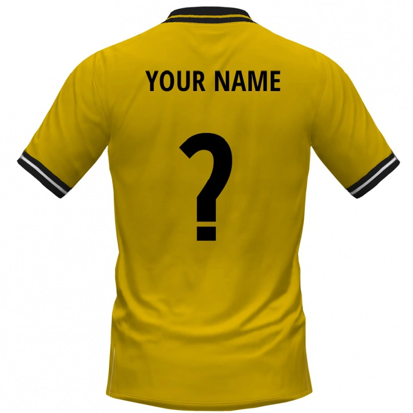 Danxen Homem Camisola Seu Nome #0 Amarelo Preto Principal 2025/26 Camisa Brasil