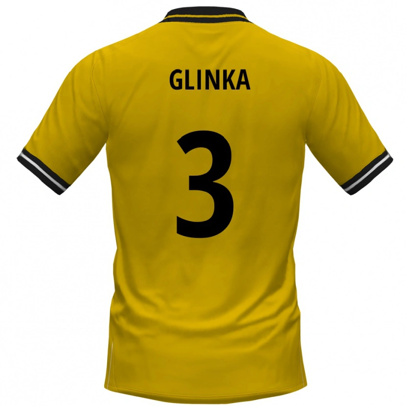 Danxen Homem Camisola Tim Glinka #3 Amarelo Preto Principal 2025/26 Camisa Brasil