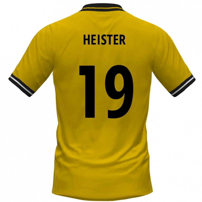 Danxen Homem Camisola Florian Heister #19 Amarelo Preto Principal 2025/26 Camisa Brasil