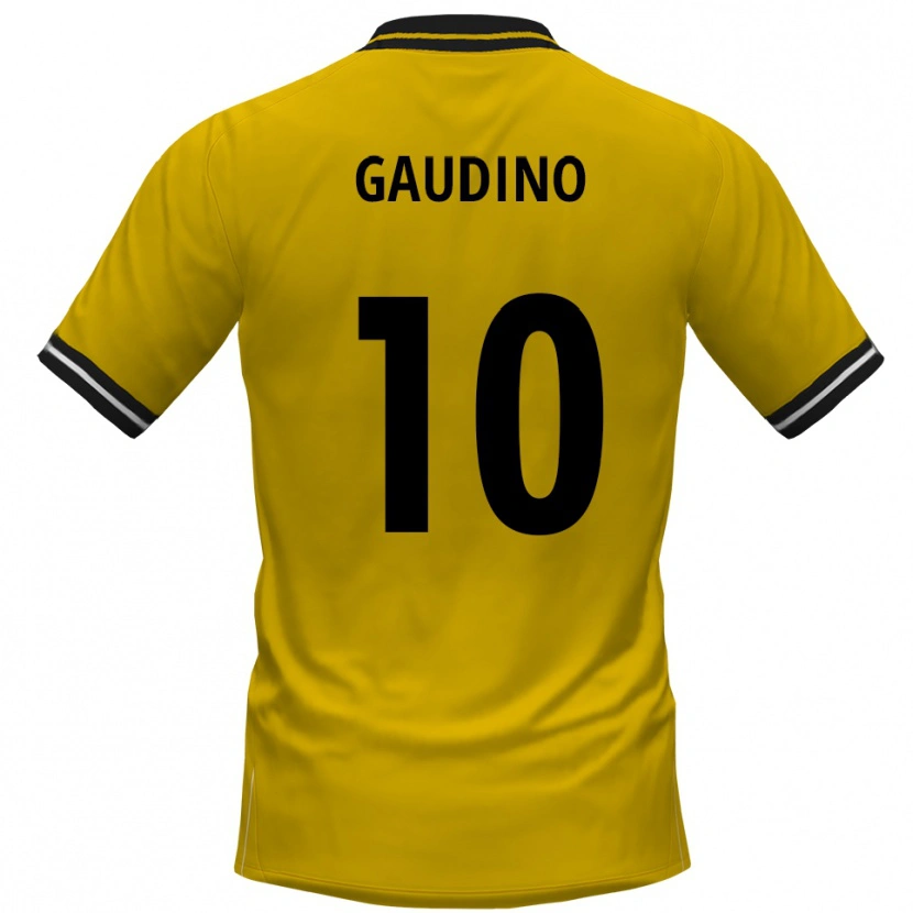 Danxen Homem Camisola Gianluca Gaudino #10 Amarelo Preto Principal 2025/26 Camisa Brasil