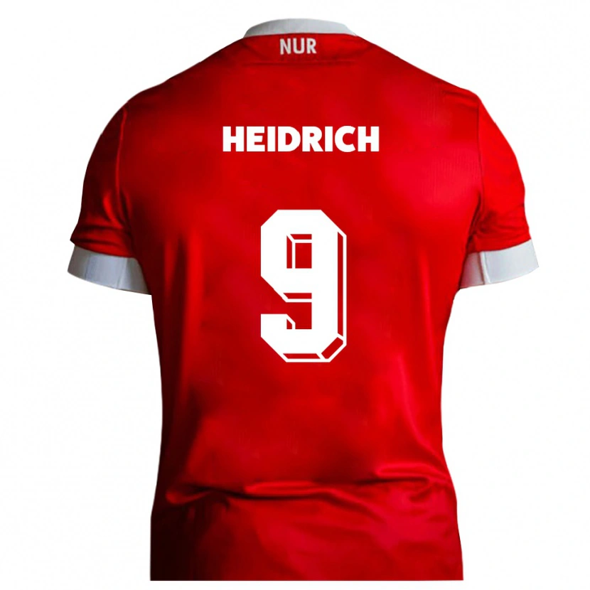 Danxen Homem Camisola Phil Heidrich #9 Vermelho Branco Principal 2025/26 Camisa Brasil