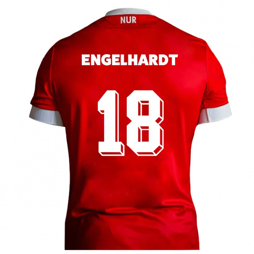 Danxen Homem Camisola Erik Engelhardt #18 Vermelho Branco Principal 2025/26 Camisa Brasil