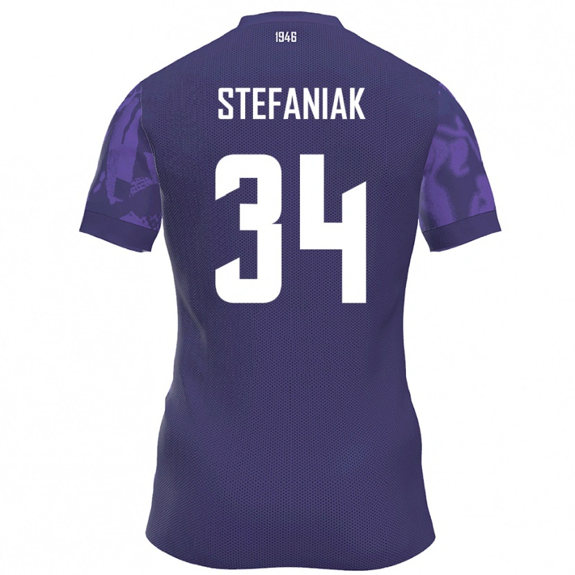 Danxen Homem Camisola Marvin Stefaniak #34 Roxo Branco Principal 2025/26 Camisa Brasil