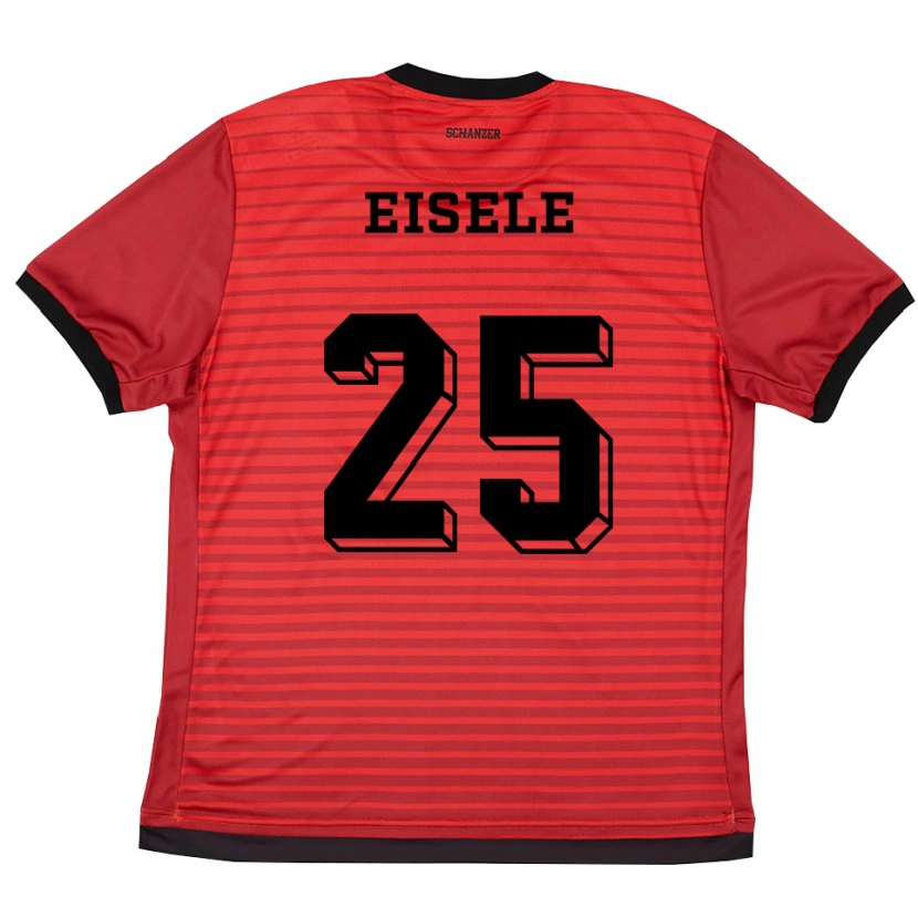 Danxen Homem Camisola Kai Eisele #25 Vermelho Preto Principal 2025/26 Camisa Brasil