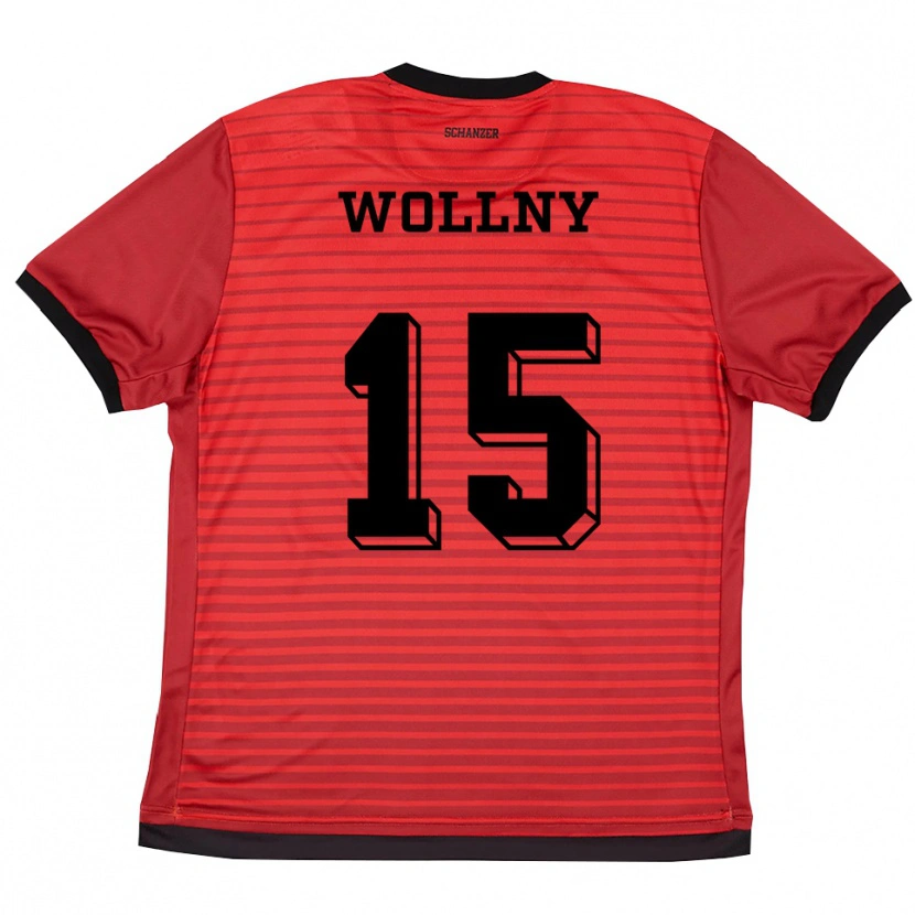 Danxen Homem Camisola Lukas Wollny #15 Vermelho Preto Principal 2025/26 Camisa Brasil
