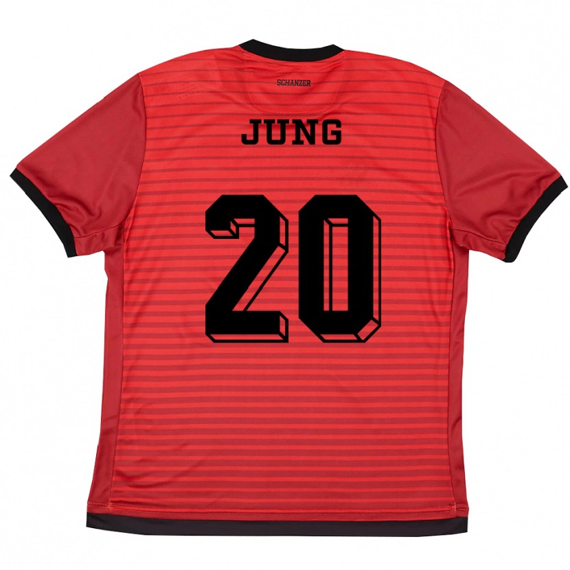 Danxen Homem Camisola Leopold Jung #20 Vermelho Preto Principal 2025/26 Camisa Brasil