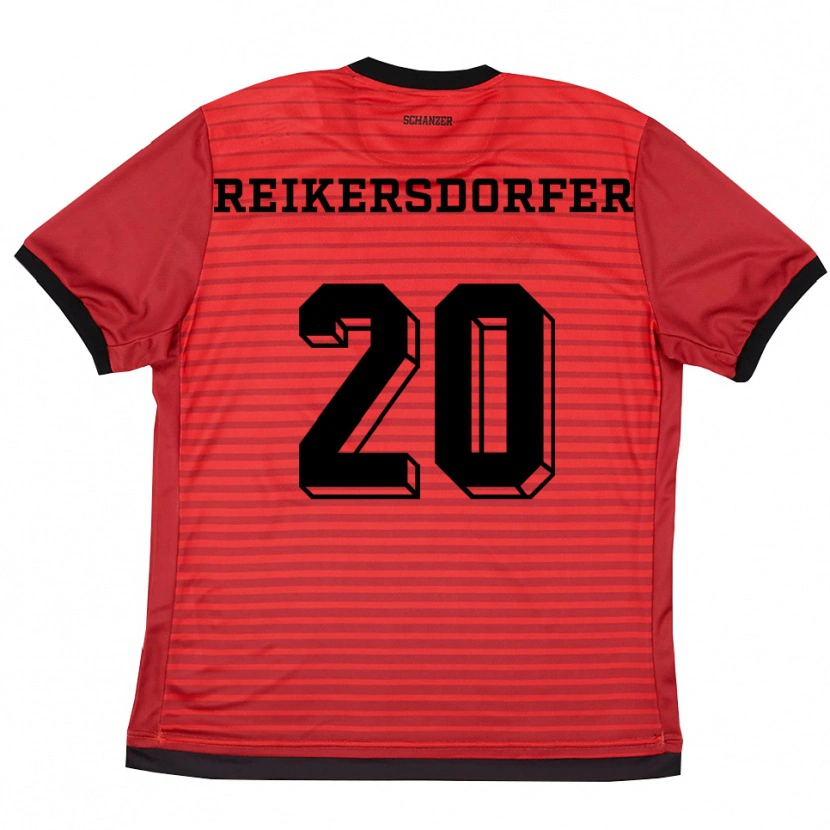 Danxen Homem Camisola Katharina Reikersdorfer #20 Vermelho Preto Principal 2025/26 Camisa Brasil