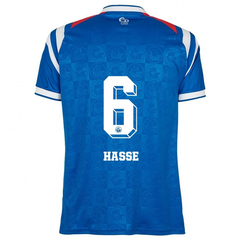 Danxen Homem Camisola Matti Hasse #6 Azul Branco Vermelho Principal 2025/26 Camisa Brasil