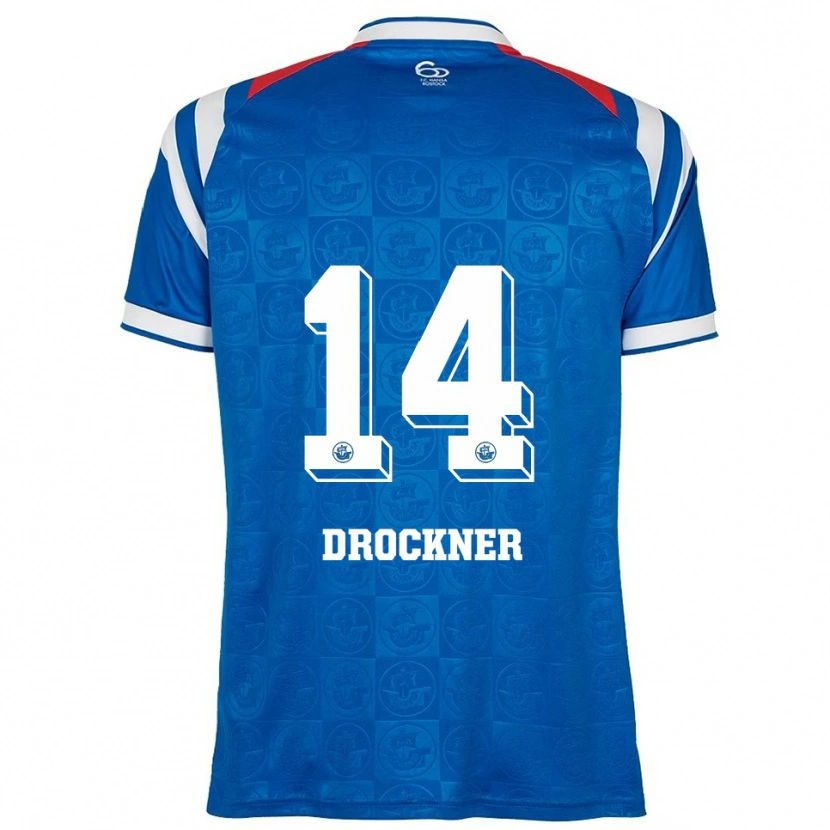 Danxen Homem Camisola Malin Drockner #14 Azul Branco Vermelho Principal 2025/26 Camisa Brasil