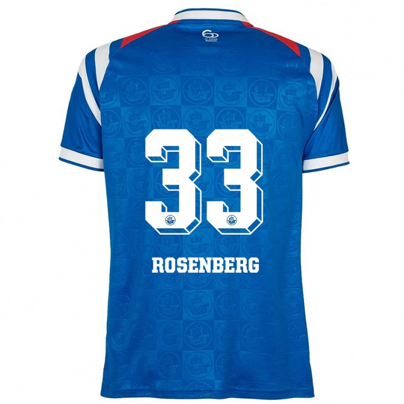 Danxen Homem Camisola Moritz Rosenberg #33 Azul Branco Vermelho Principal 2025/26 Camisa Brasil