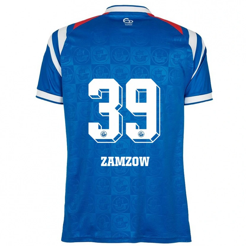 Danxen Homem Camisola Claas Zamzow #39 Azul Branco Vermelho Principal 2025/26 Camisa Brasil