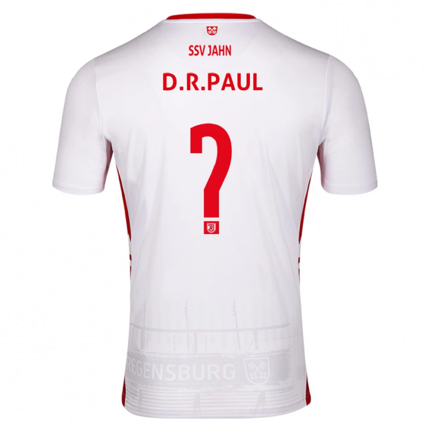 Danxen Homem Camisola David Rodríguez Paul #0 Branco Vermelho Principal 2025/26 Camisa Brasil