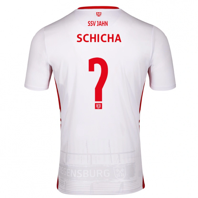 Danxen Homem Camisola Niklas Schicha #0 Branco Vermelho Principal 2025/26 Camisa Brasil