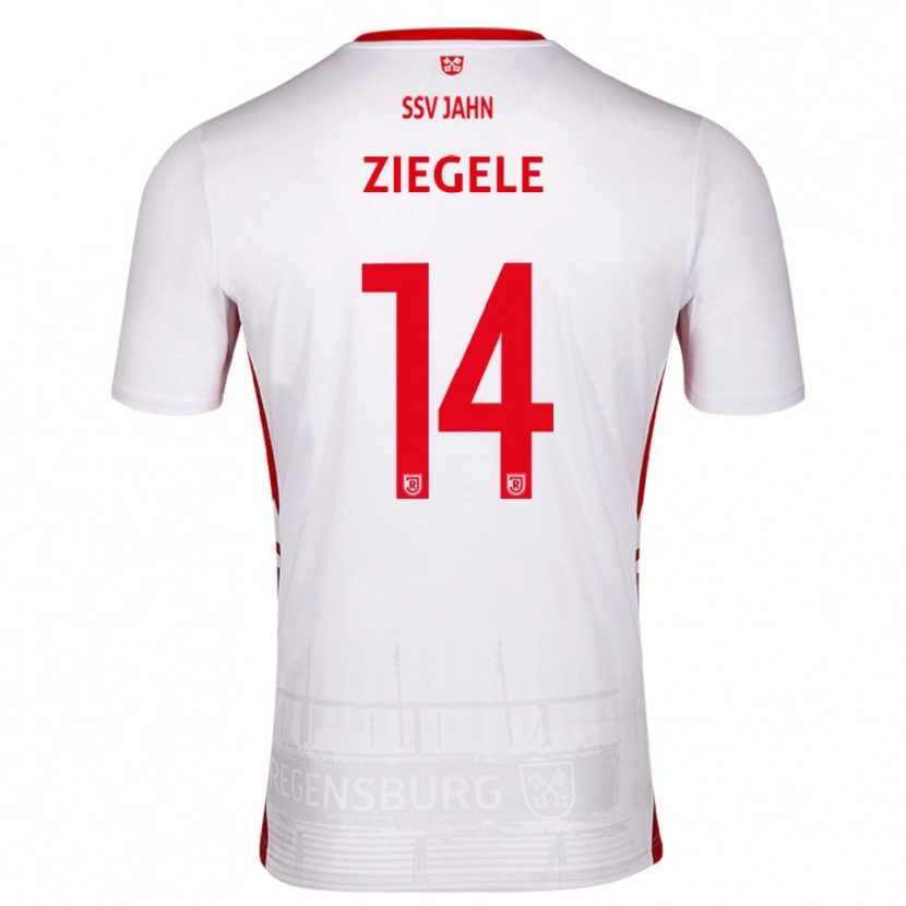 Danxen Homem Camisola Robin Ziegele #14 Branco Vermelho Principal 2025/26 Camisa Brasil