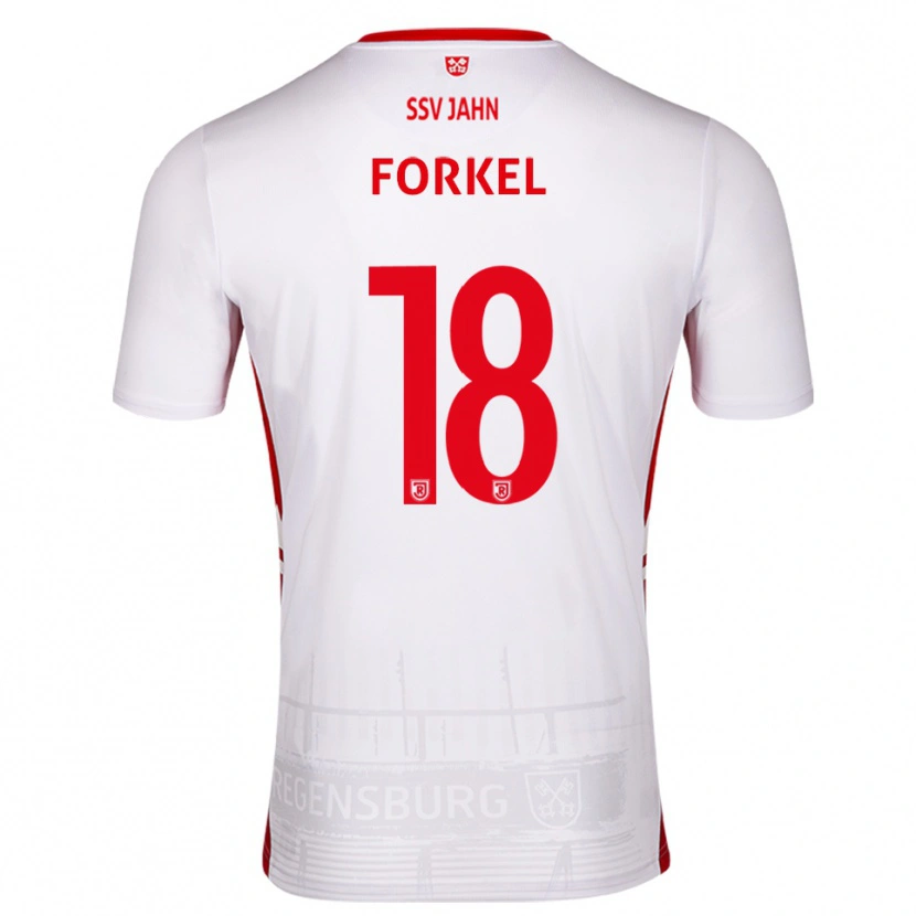 Danxen Homem Camisola Dustin Forkel #18 Branco Vermelho Principal 2025/26 Camisa Brasil