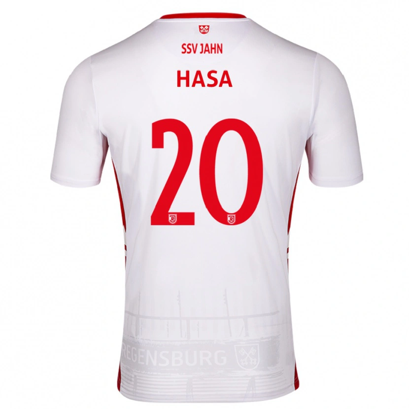 Danxen Homem Camisola Samuel Hasa #20 Branco Vermelho Principal 2025/26 Camisa Brasil