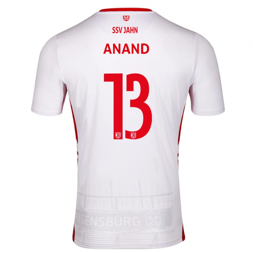 Danxen Homem Camisola Nico Anand #13 Branco Vermelho Principal 2025/26 Camisa Brasil