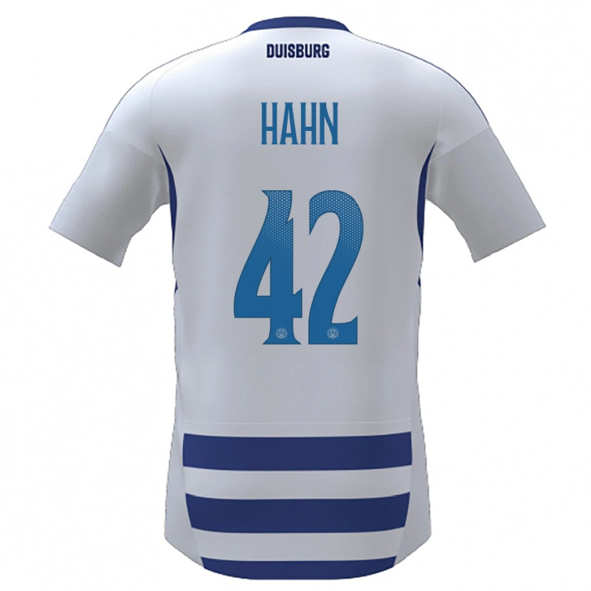 Danxen Homem Camisola Alexander Hahn #42 Branco Azul Principal 2025/26 Camisa Brasil