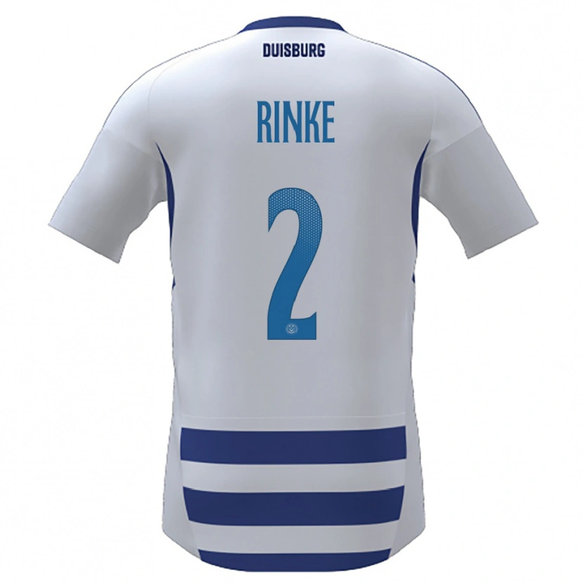 Danxen Homem Camisola Ole Rinke #2 Branco Azul Principal 2025/26 Camisa Brasil