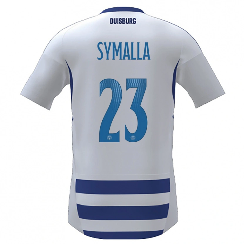 Danxen Homem Camisola Jan-Simon Symalla #23 Branco Azul Principal 2025/26 Camisa Brasil