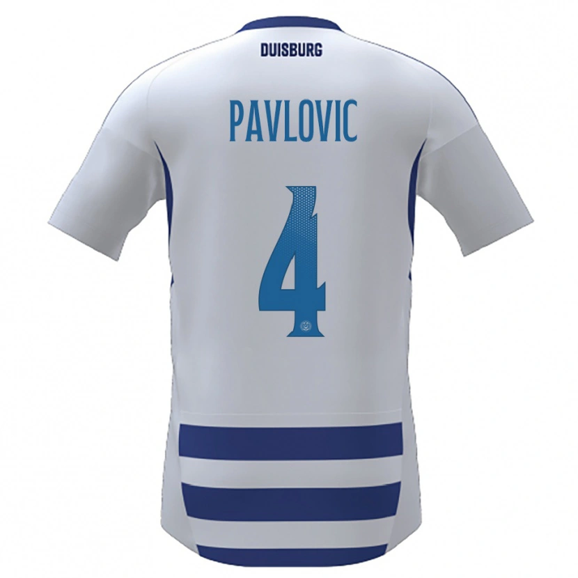 Danxen Homem Camisola Marko Pavlovic #4 Branco Azul Principal 2025/26 Camisa Brasil