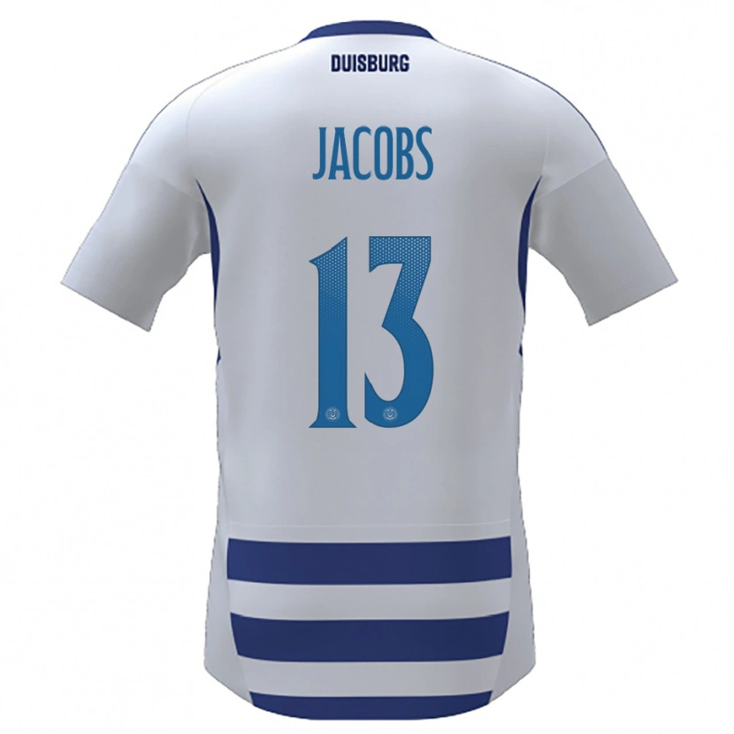 Danxen Homem Camisola Jol Jacobs #13 Branco Azul Principal 2025/26 Camisa Brasil