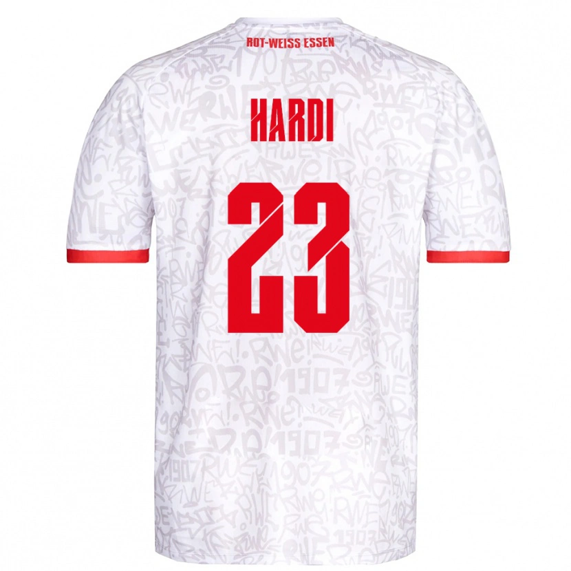 Danxen Homem Camisola Dominik Hardi #23 Branco Vermelho Principal 2025/26 Camisa Brasil