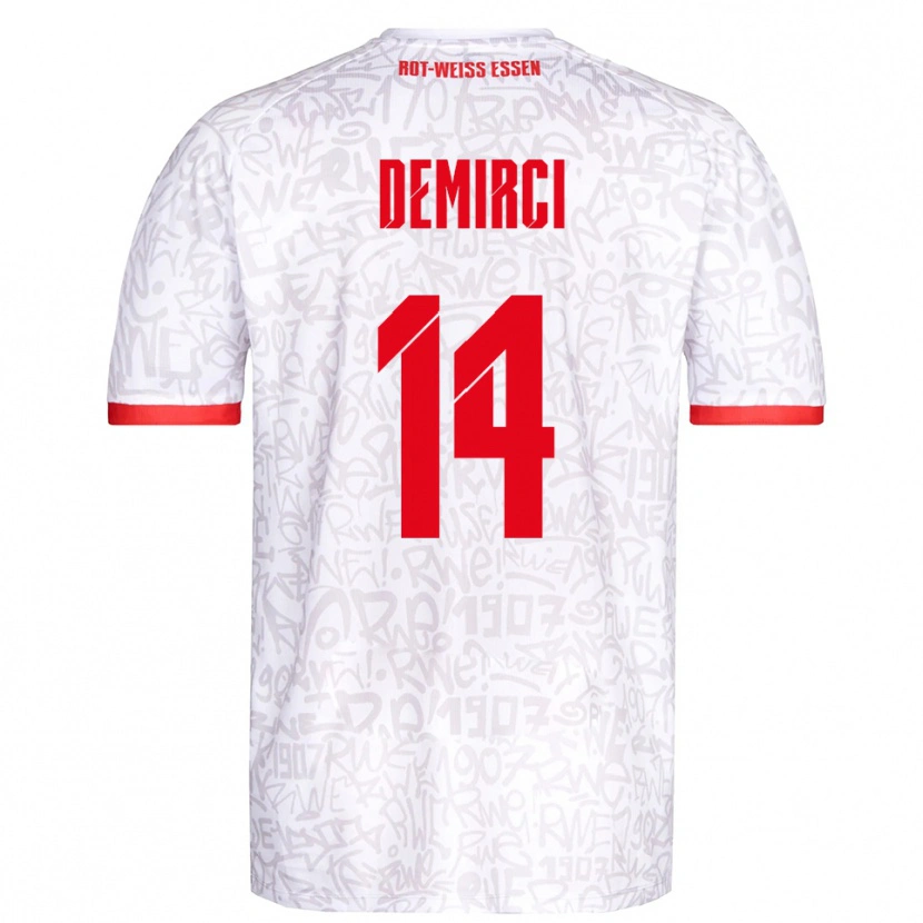 Danxen Homem Camisola Mehmet Demirci #14 Branco Vermelho Principal 2025/26 Camisa Brasil
