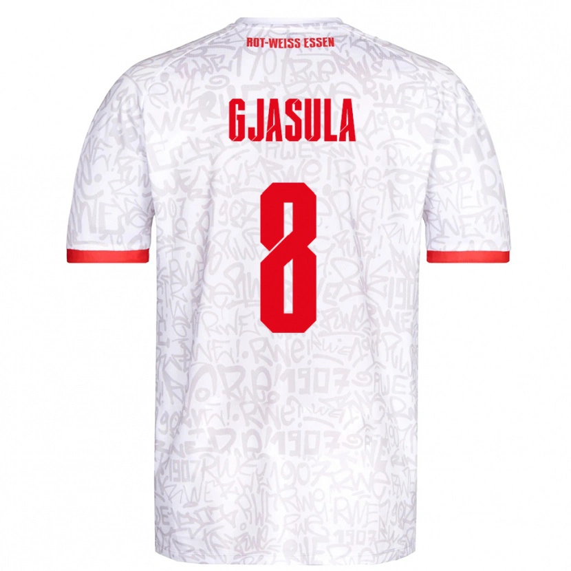 Danxen Homem Camisola Klaus Gjasula #8 Branco Vermelho Principal 2025/26 Camisa Brasil