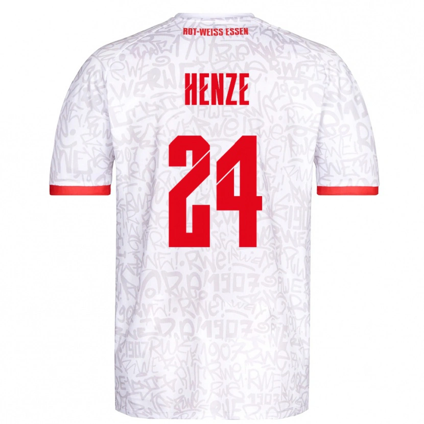 Danxen Homem Camisola Brandon-Louis Henze #24 Branco Vermelho Principal 2025/26 Camisa Brasil