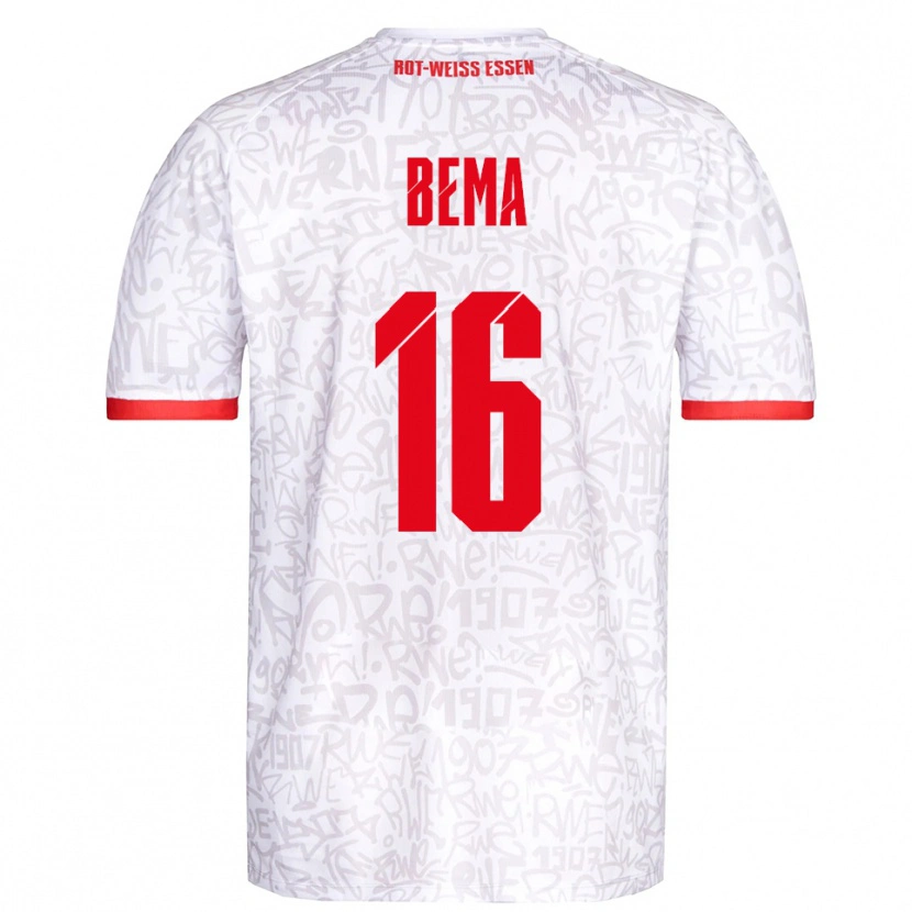 Danxen Homem Camisola Joel Bema #16 Branco Vermelho Principal 2025/26 Camisa Brasil